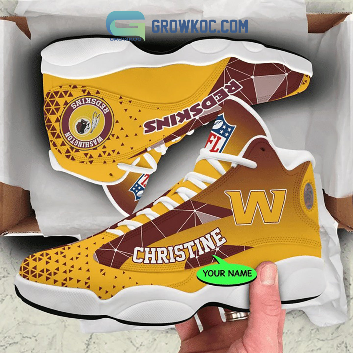 Ideafootwear Washington Commanders AJ13 Sneakers Shoes For Men And Women 1