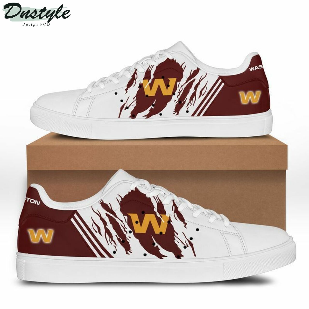 Ideafootwear Washington Commanders Skate Stan Shoes Sneakes For Men And Women 2