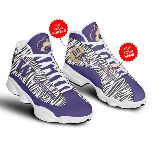 Ideafootwear Washington Huskies AJ13 Sneakers Shoes For Men And Women 1