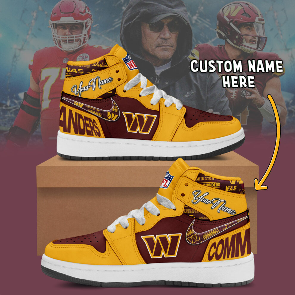 Ideafootwear Washington Redskins AJ1 High Sneakers Shoes For Men And Women 1