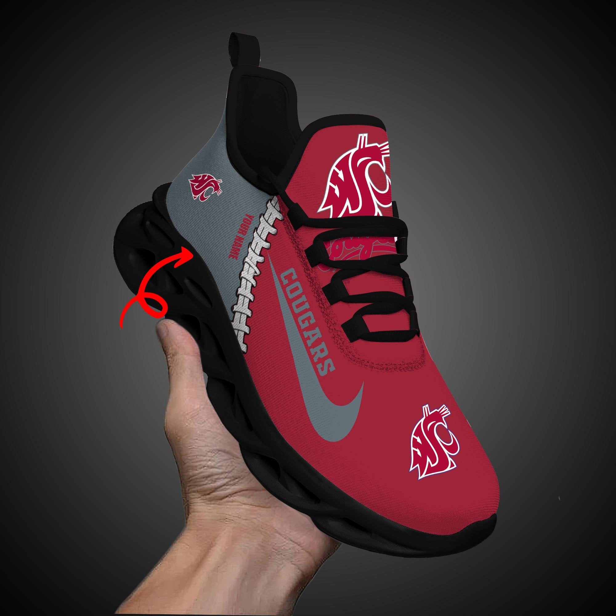 Ideafootwear Washington State Cougars Max Soul Shoes Sneakers For Men And Women 1