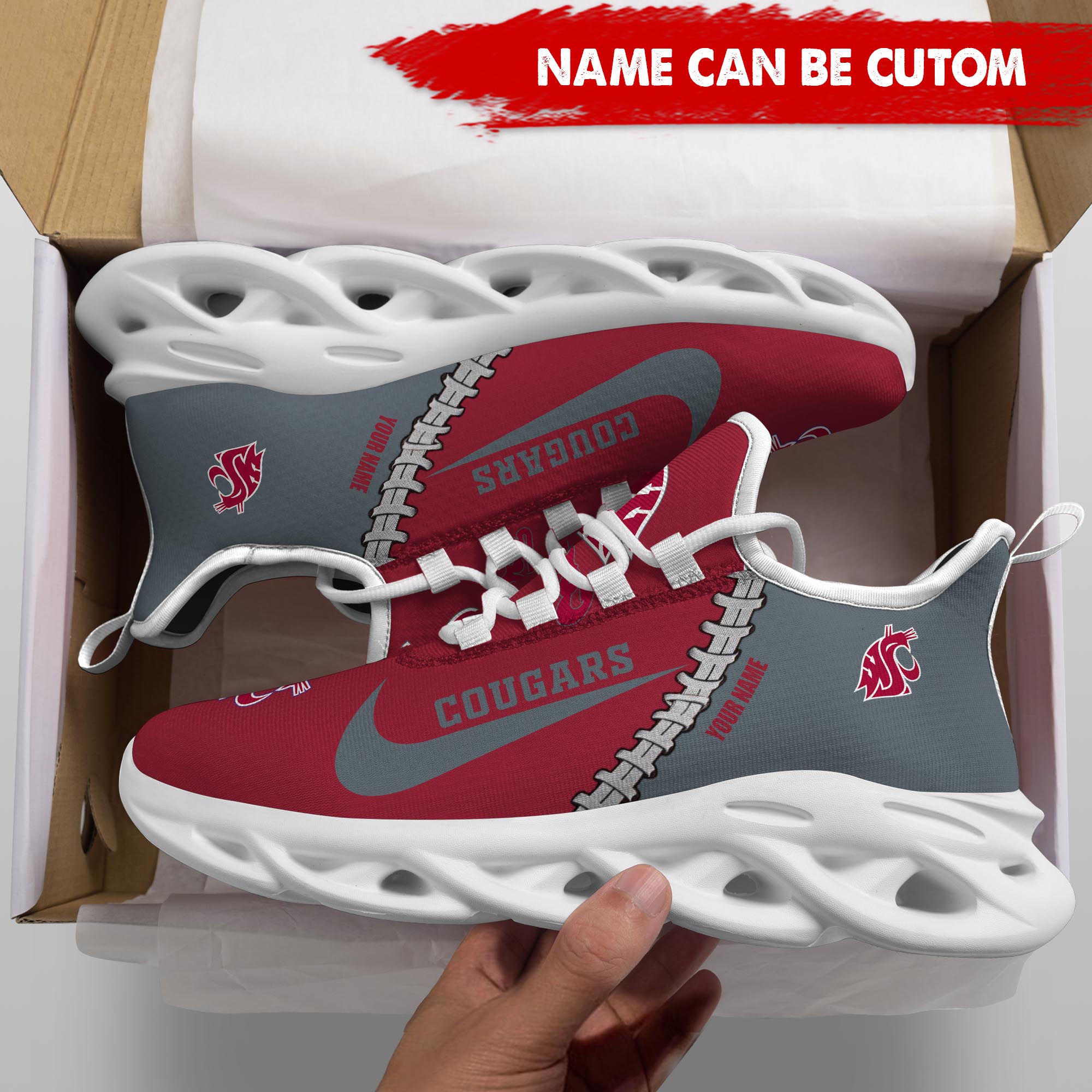 Ideafootwear Washington State Cougars Max Soul Shoes Sneakers For Men And Women 1