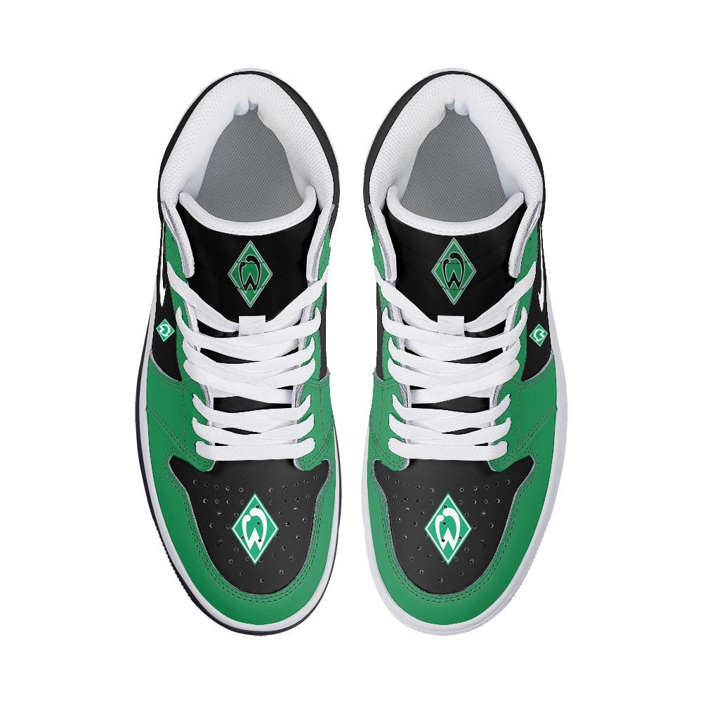 Ideafootwear Werder Bremen AJ1 High Sneakers Shoes For Men And Women 1