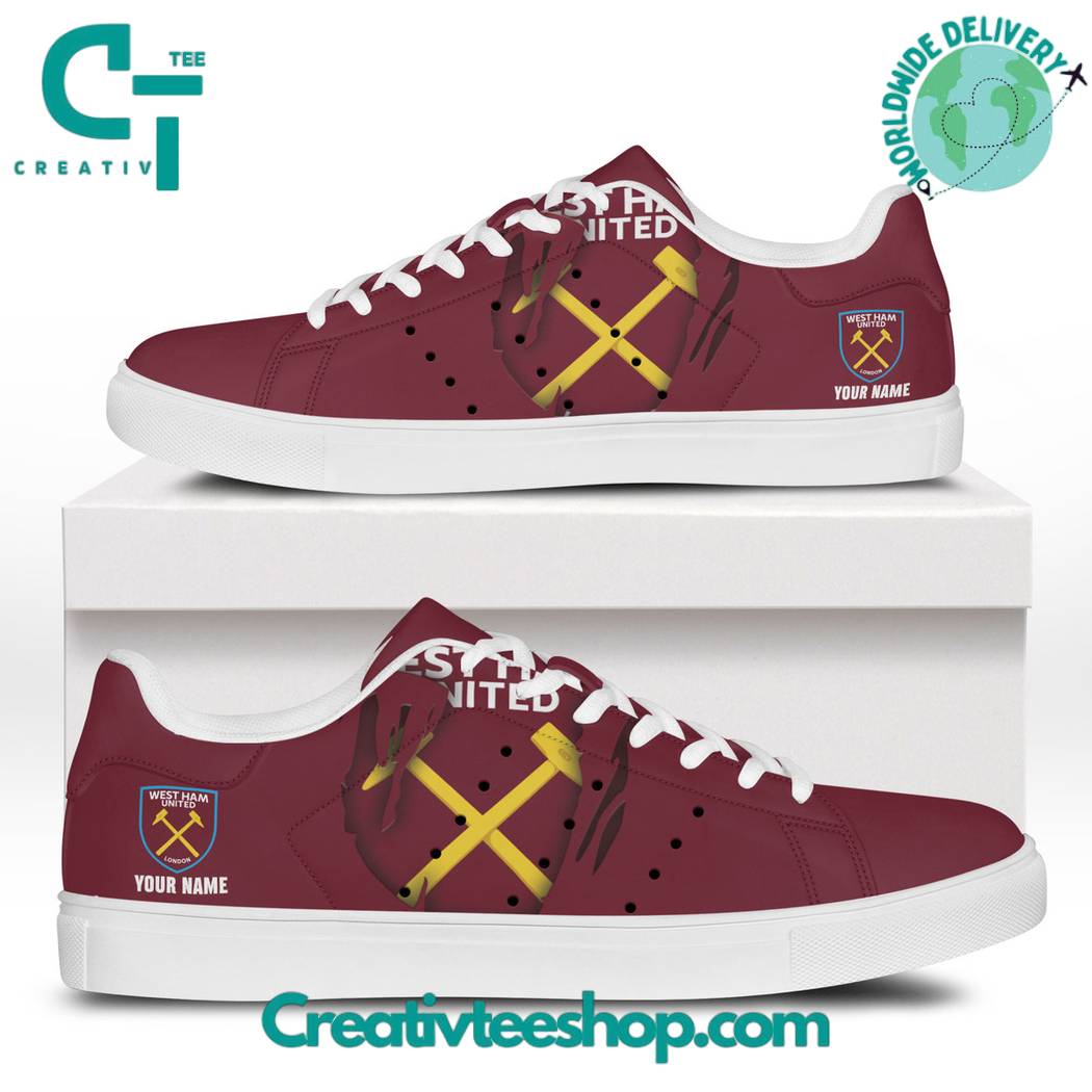 Ideafootwear West Ham United Skate Stan Shoes Sneakes For Men And Women 1