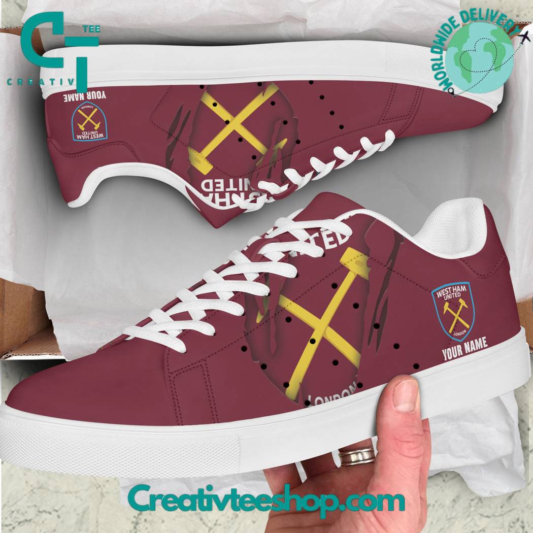 Ideafootwear West Ham United Skate Stan Shoes Sneakes For Men And Women 1