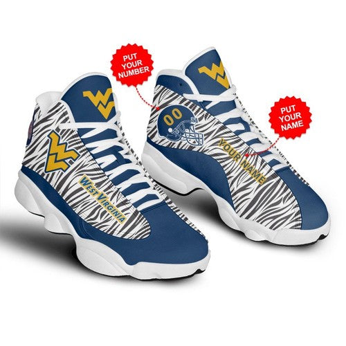 Ideafootwear West Virginia Mountaineers AJ13 Sneakers Shoes For Men And Women 1