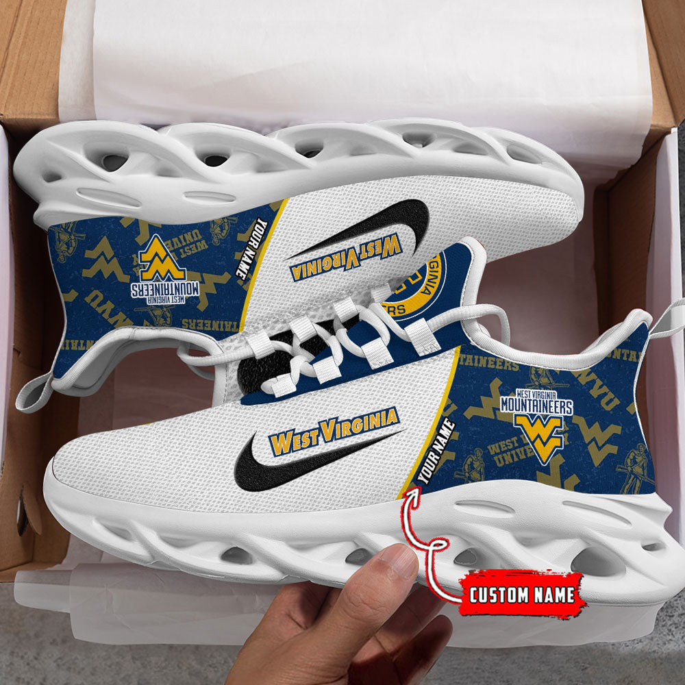 Ideafootwear West Virginia Mountaineers Max Soul Shoes Sneakers For Men And Women 1