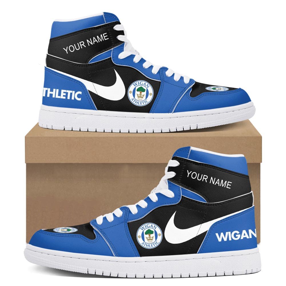 Ideafootwear Wigan Athletic AJ1 High Sneakers Shoes For Men And Women 1