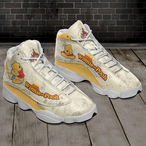 Ideafootwear Winnie the Pooh AJ13 Sneakers Shoes For Men And Women 2