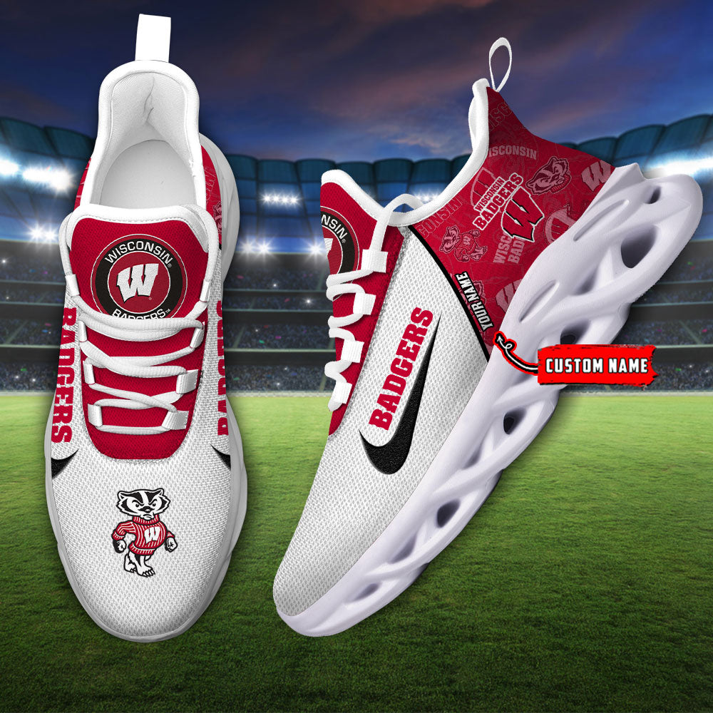 Ideafootwear Wisconsin Badgers Max Soul Shoes Sneakers For Men And Women 1