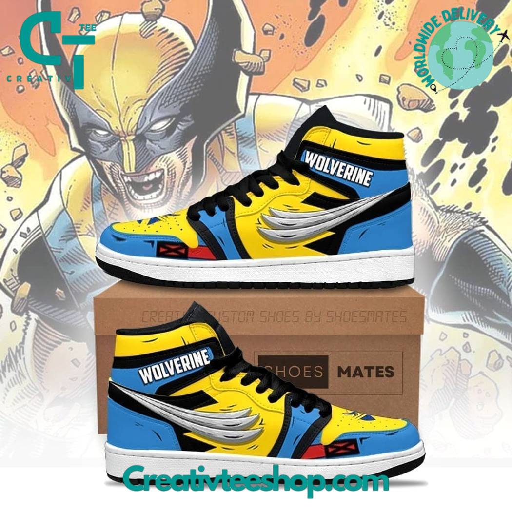 Ideafootwear Wolverine AJ1 High Sneakers Shoes For Men And Women 2