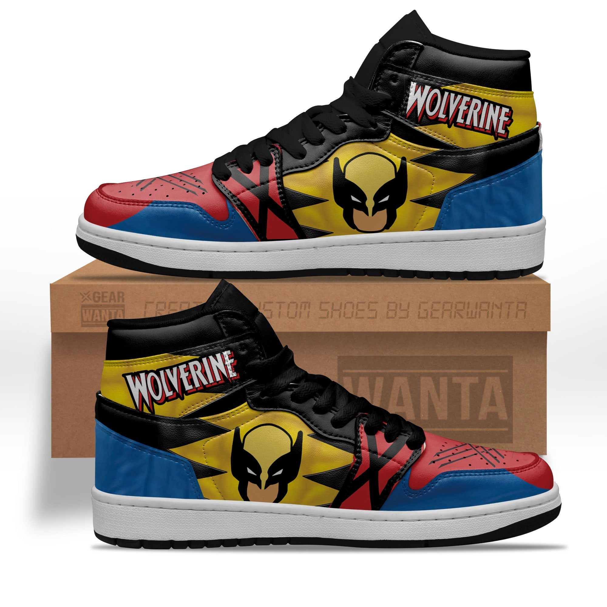 Ideafootwear Wolverine AJ1 High Sneakers Shoes For Men And Women 1