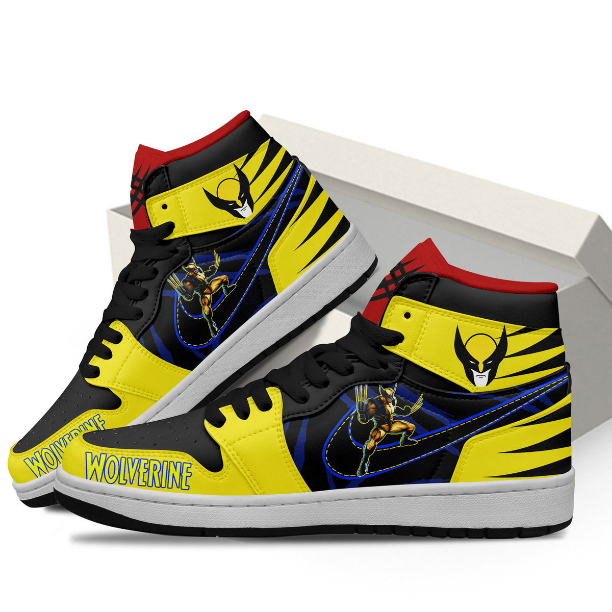 Ideafootwear Wolverine AJ1 High Sneakers Shoes For Men And Women 3
