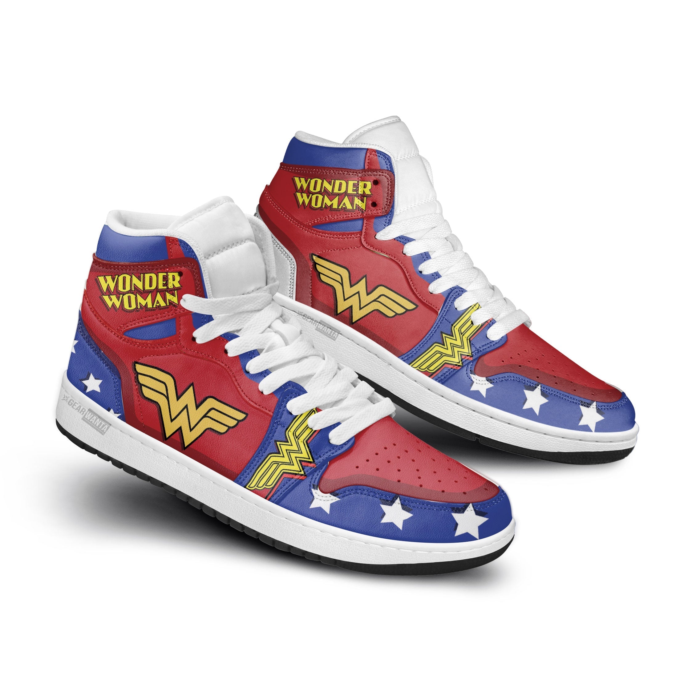 Ideafootwear Wonder Woman AJ1 High Sneakers Shoes For Men And Women 1