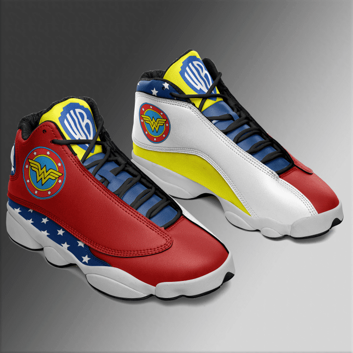 Ideafootwear Wonder Woman AJ13 Sneakers Shoes For Men And Women 1
