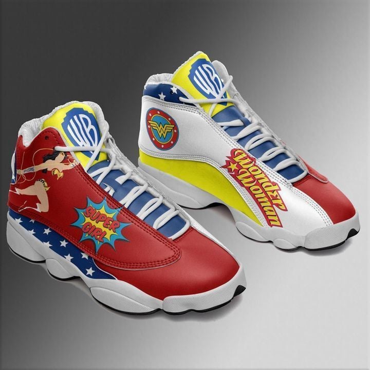 Ideafootwear Wonder Woman AJ13 Sneakers Shoes For Men And Women 2