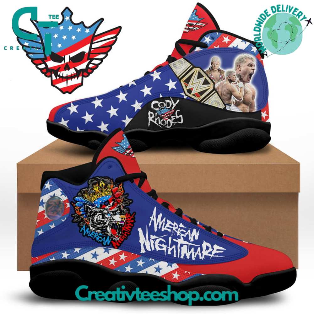 Ideafootwear WWE Cody Rhodes AJ13 Sneakers Shoes For Men And Women 1