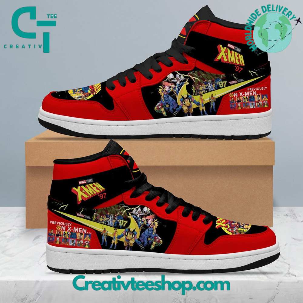 Ideafootwear X-Men 97 Xavier Institute AJ1 High Sneakers Shoes For Men And Women 1
