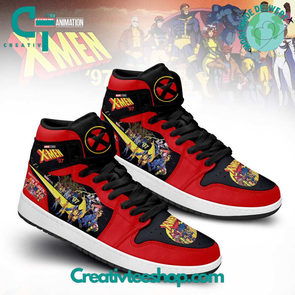 Ideafootwear X-Men 97 Xavier Institute AJ1 High Sneakers Shoes For Men And Women 1
