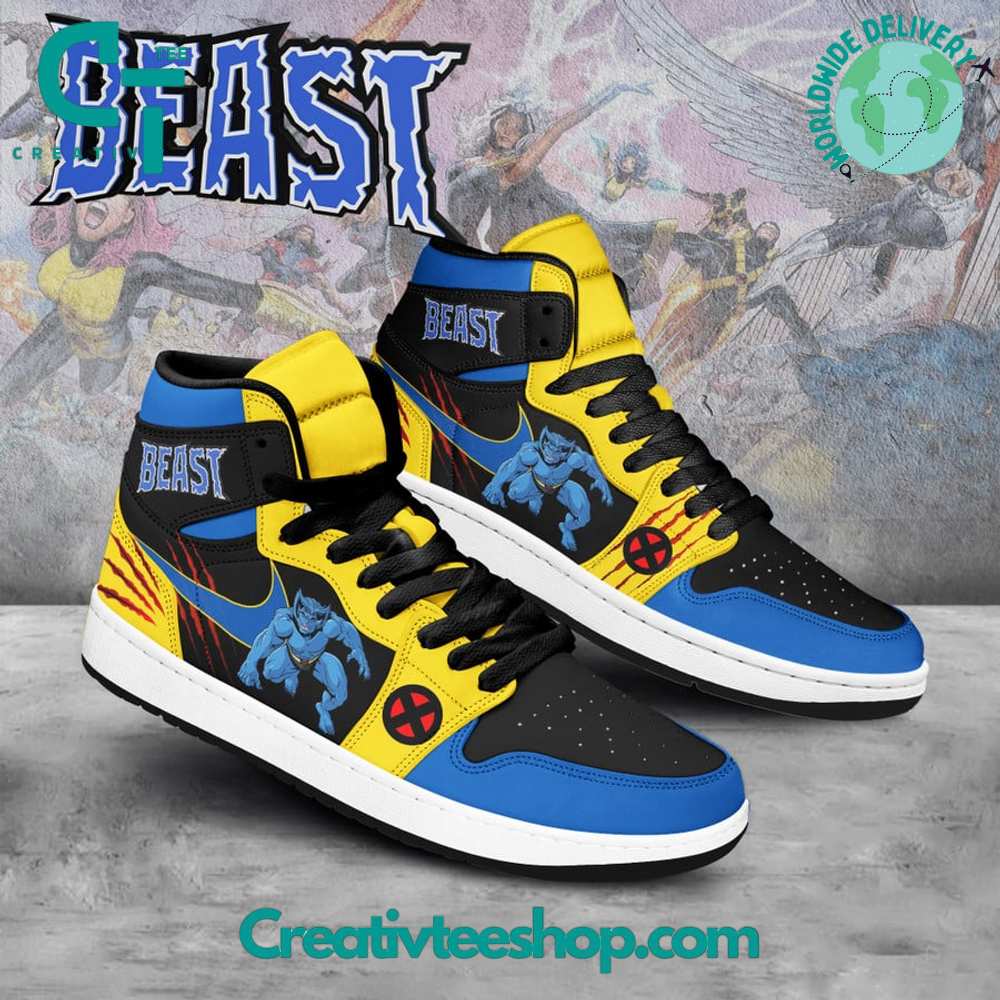 Ideafootwear X-Men Beast AJ1 High Sneakers Shoes For Men And Women 1