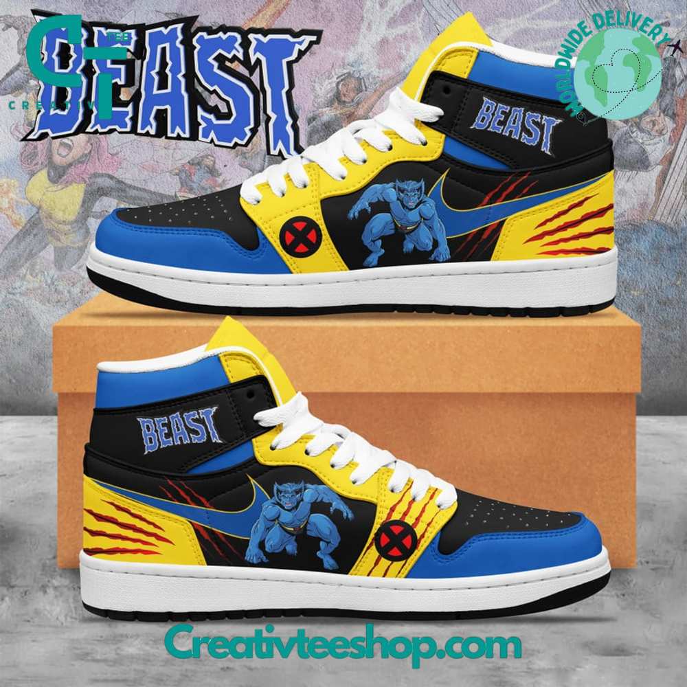 Ideafootwear X-Men Beast AJ1 High Sneakers Shoes For Men And Women 1