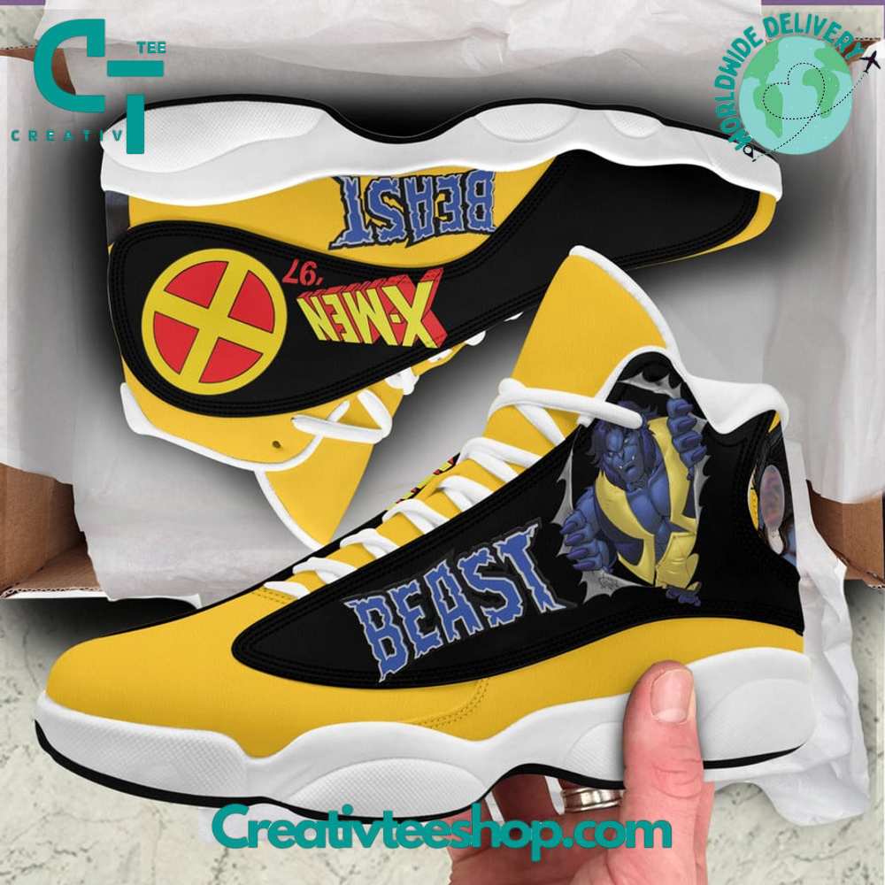 Ideafootwear X-Men Beast AJ13 Sneakers Shoes For Men And Women 1