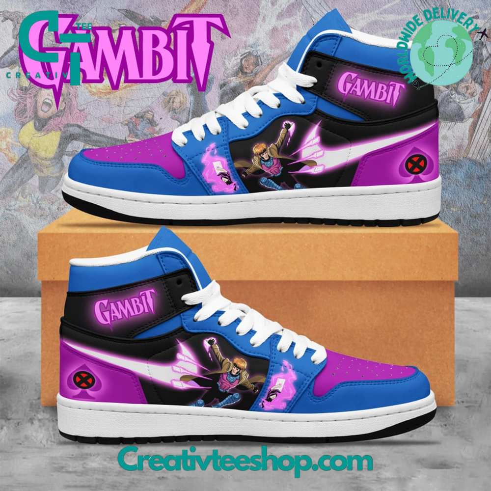 Ideafootwear X-Men Gambit AJ1 High Sneakers Shoes For Men And Women 1