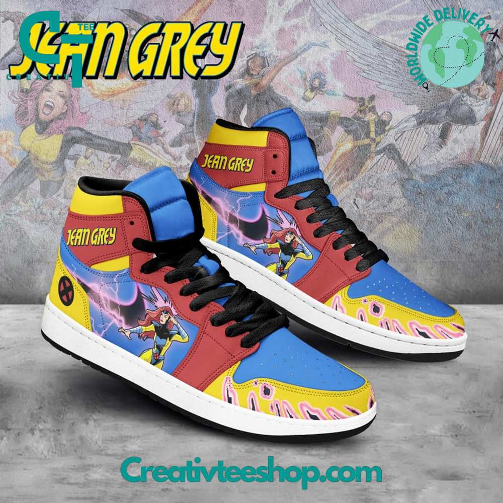 Ideafootwear X-Men Jean Grey AJ1 High Sneakers Shoes For Men And Women 1