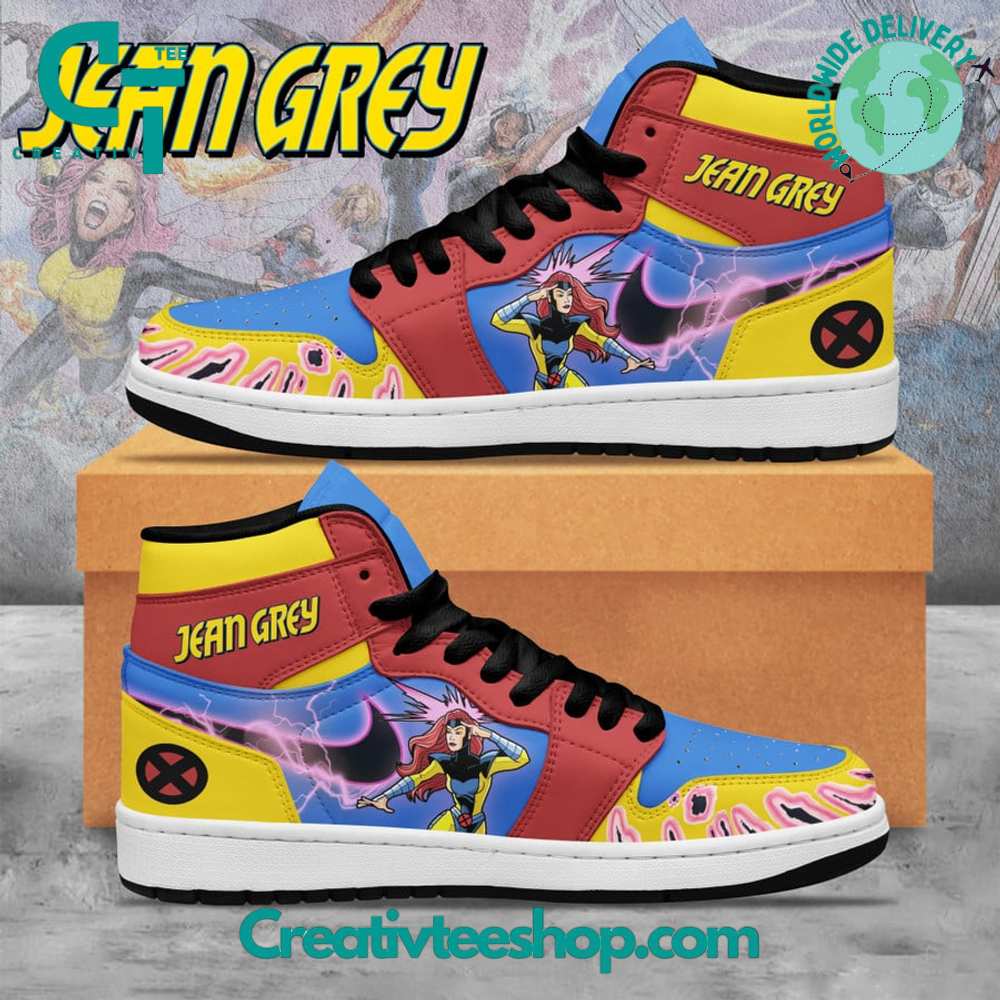 Ideafootwear X-Men Jean Grey AJ1 High Sneakers Shoes For Men And Women 1