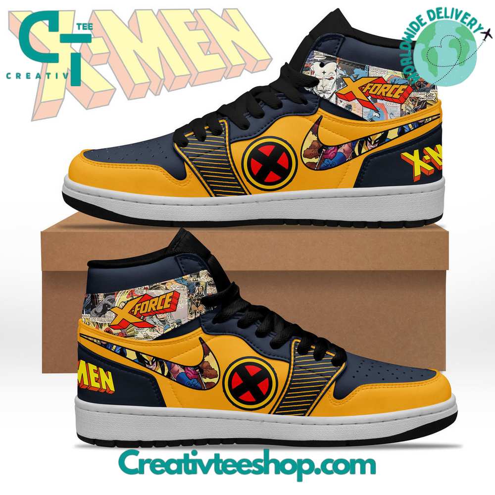 Ideafootwear X-Men X-Force AJ1 High Sneakers Shoes For Men And Women 1