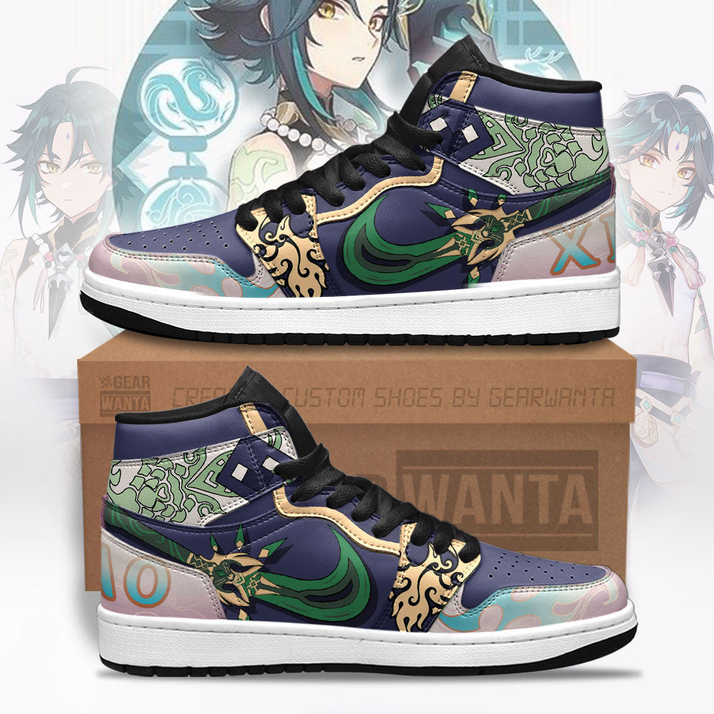 Ideafootwear Xiao Sw Genshin Impact AJ1 High Sneakers Shoes For Men And Women 1