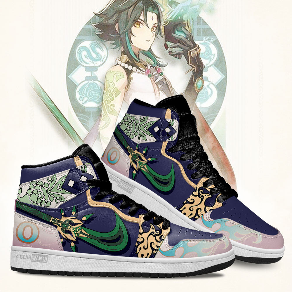 Ideafootwear Xiao Sw Genshin Impact AJ1 High Sneakers Shoes For Men And Women 1