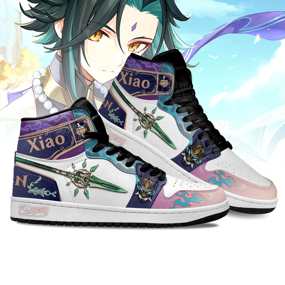 Ideafootwear Xiao Weapon Genshin Impact AJ1 High Sneakers Shoes For Men And Women 1