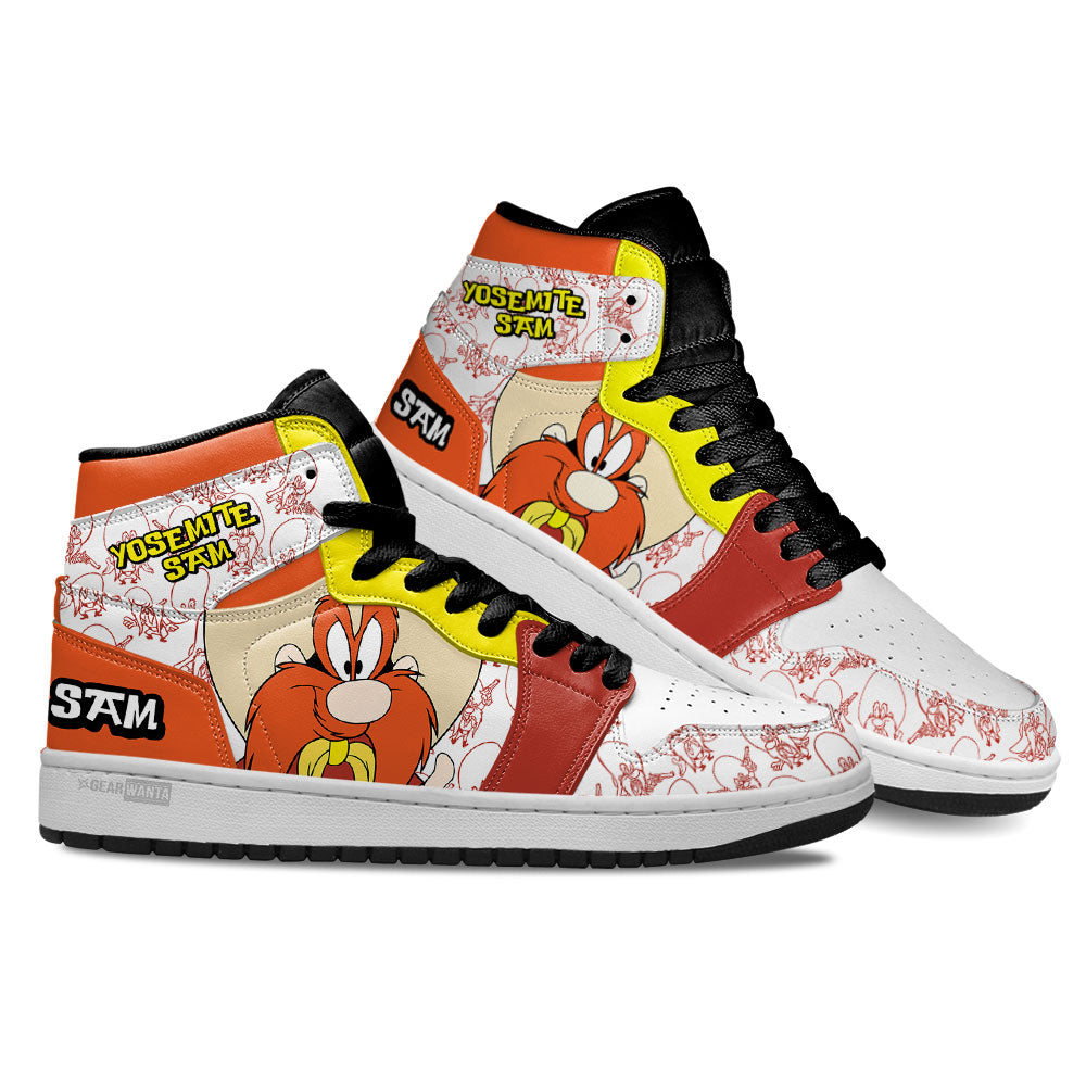 Ideafootwear Yosemite Sam AJ1 High Sneakers Shoes For Men And Women 1