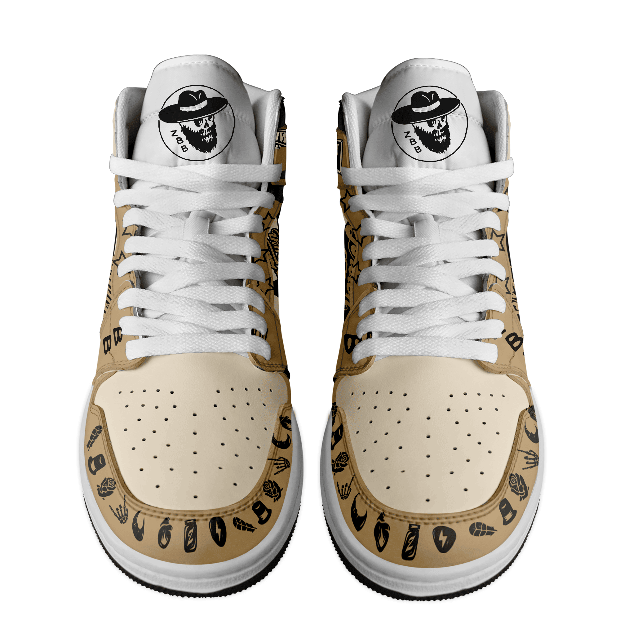 Ideafootwear Zac Brown Band AJ1 High Sneakers Shoes For Men And Women 1