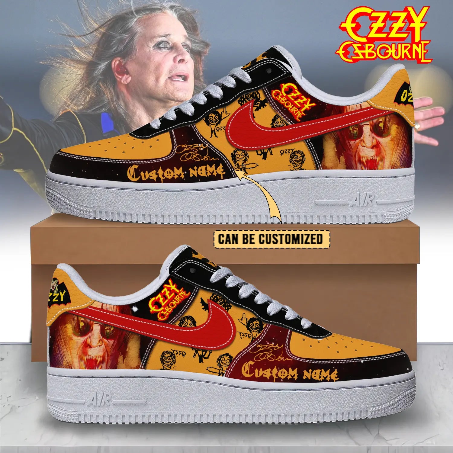 Ideafootwear Ozzy Osbourne Air Low-Top Sneakers Shoes For Men And Women 1