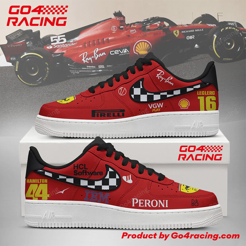 Ideafootwear Scuderia Ferrari Air Low-Top Sneakers Shoes For Men And Women 4