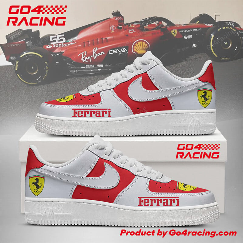 Ideafootwear Scuderia Ferrari Air Low-Top Sneakers Shoes For Men And Women 3