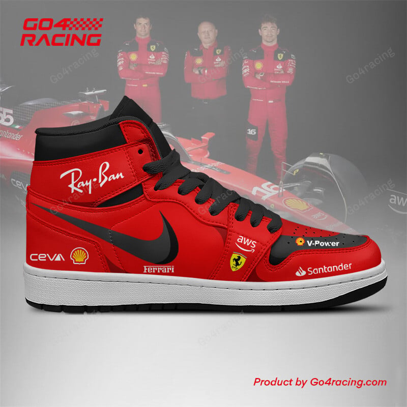 Ideafootwearh Scuderia Ferrari AJ1 High Sneakers Shoes For Men And Women 7