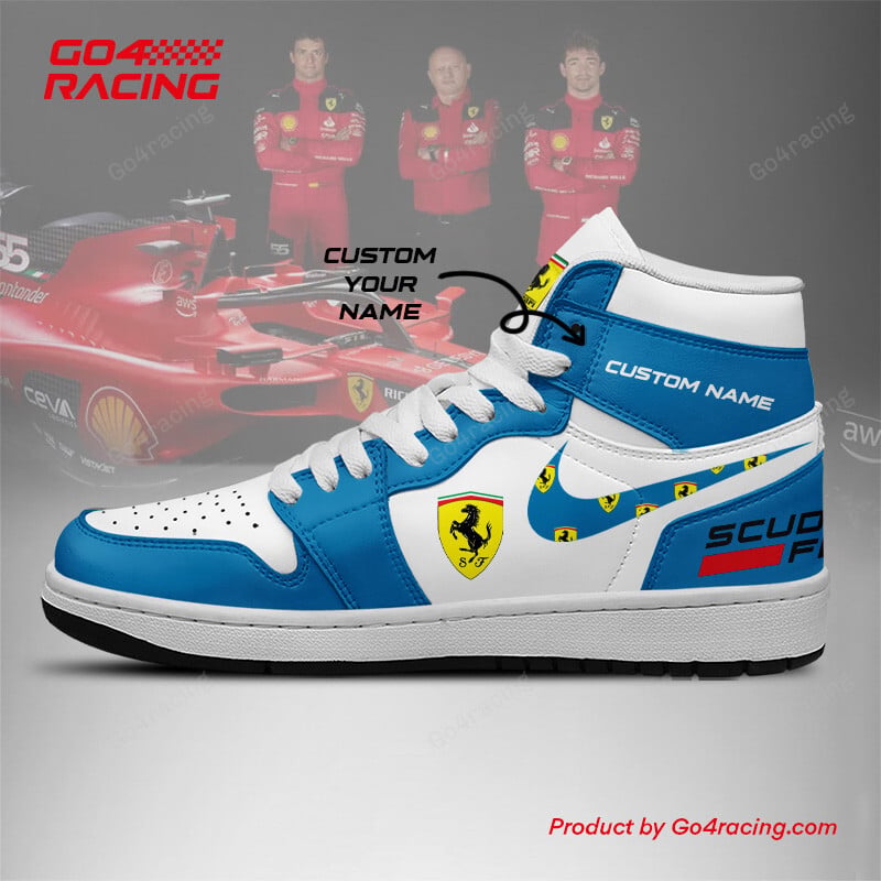 Ideafootwearh Scuderia Ferrari AJ1 High Sneakers Shoes For Men And Women 6