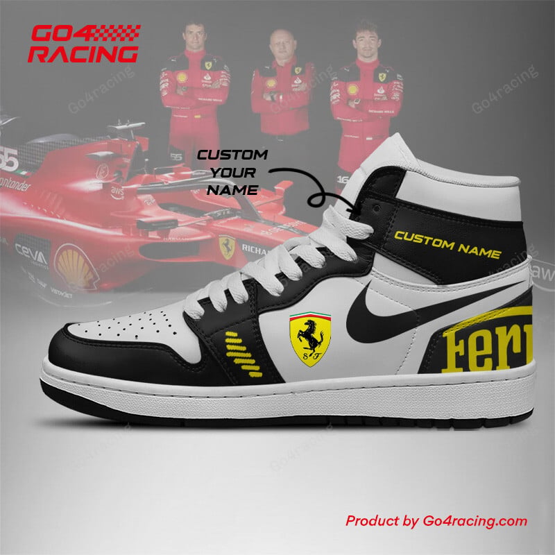 Ideafootwearh Scuderia Ferrari AJ1 High Sneakers Shoes For Men And Women 2