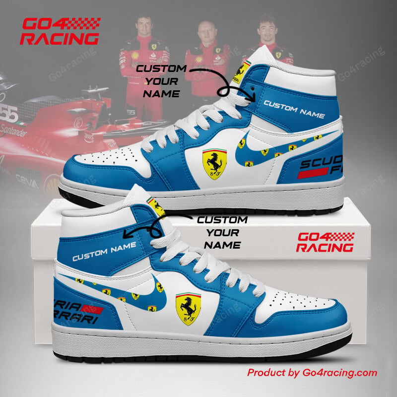 Ideafootwearh Scuderia Ferrari AJ1 High Sneakers Shoes For Men And Women 6