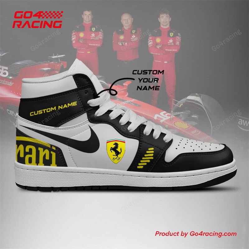 Ideafootwearh Scuderia Ferrari AJ1 High Sneakers Shoes For Men And Women 2
