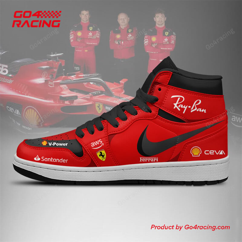 Ideafootwearh Scuderia Ferrari AJ1 High Sneakers Shoes For Men And Women 7