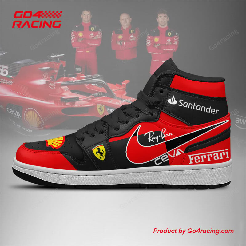 Ideafootwearh Scuderia Ferrari AJ1 High Sneakers Shoes For Men And Women 5