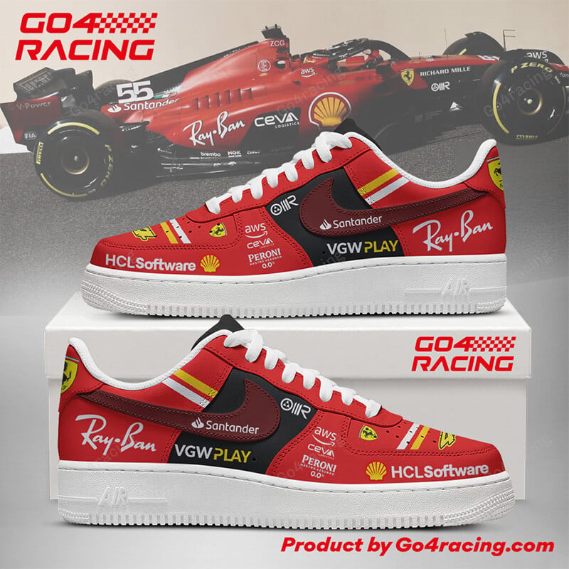 Ideafootwear Scuderia Ferrari x Lewis Hamilton Air Low-Top Sneakers Shoes For Men And Women 1