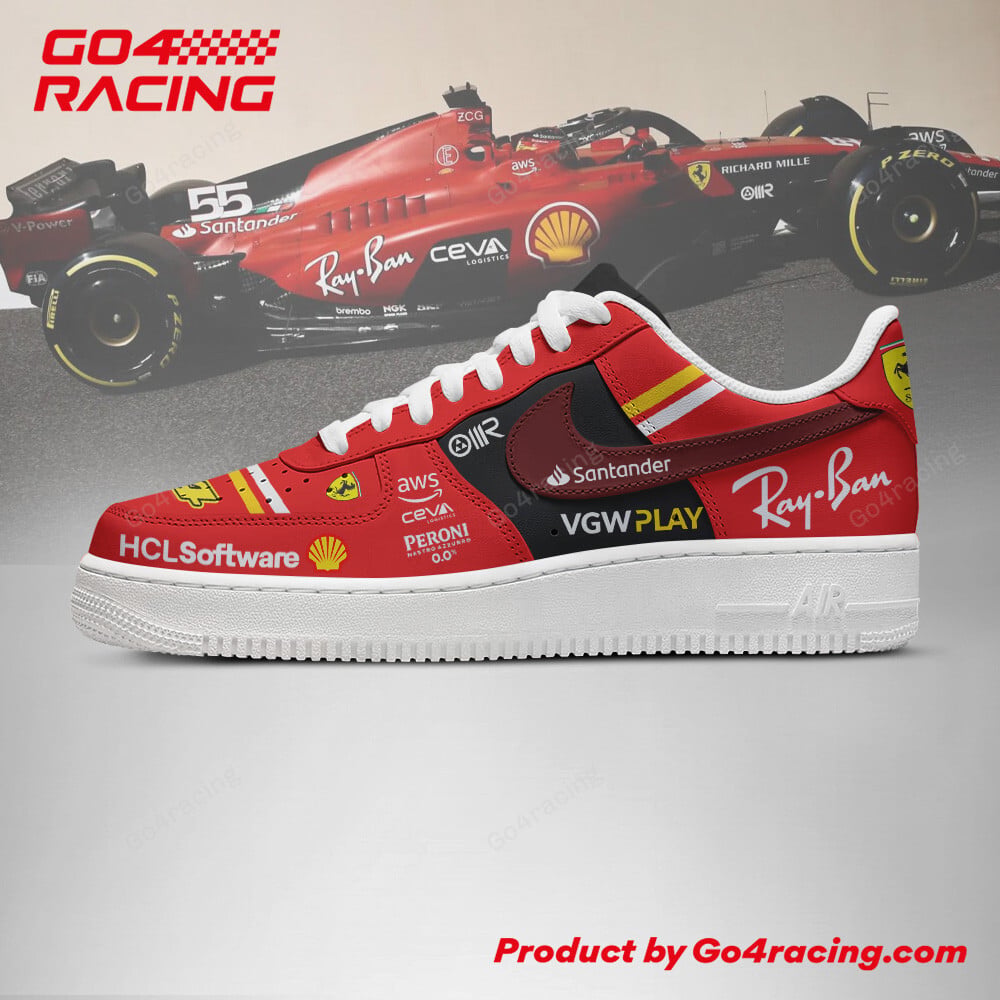 Ideafootwear Scuderia Ferrari x Lewis Hamilton Air Low-Top Sneakers Shoes For Men And Women 1