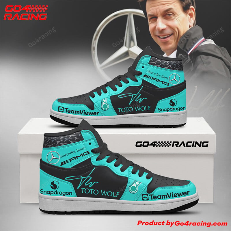 Ideafootwearh Toto Wolff - Principals Mercedes AJ1 High Sneakers Shoes For Men And Women 1