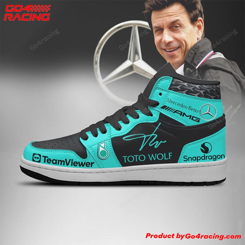Ideafootwearh Toto Wolff - Principals Mercedes AJ1 High Sneakers Shoes For Men And Women 1