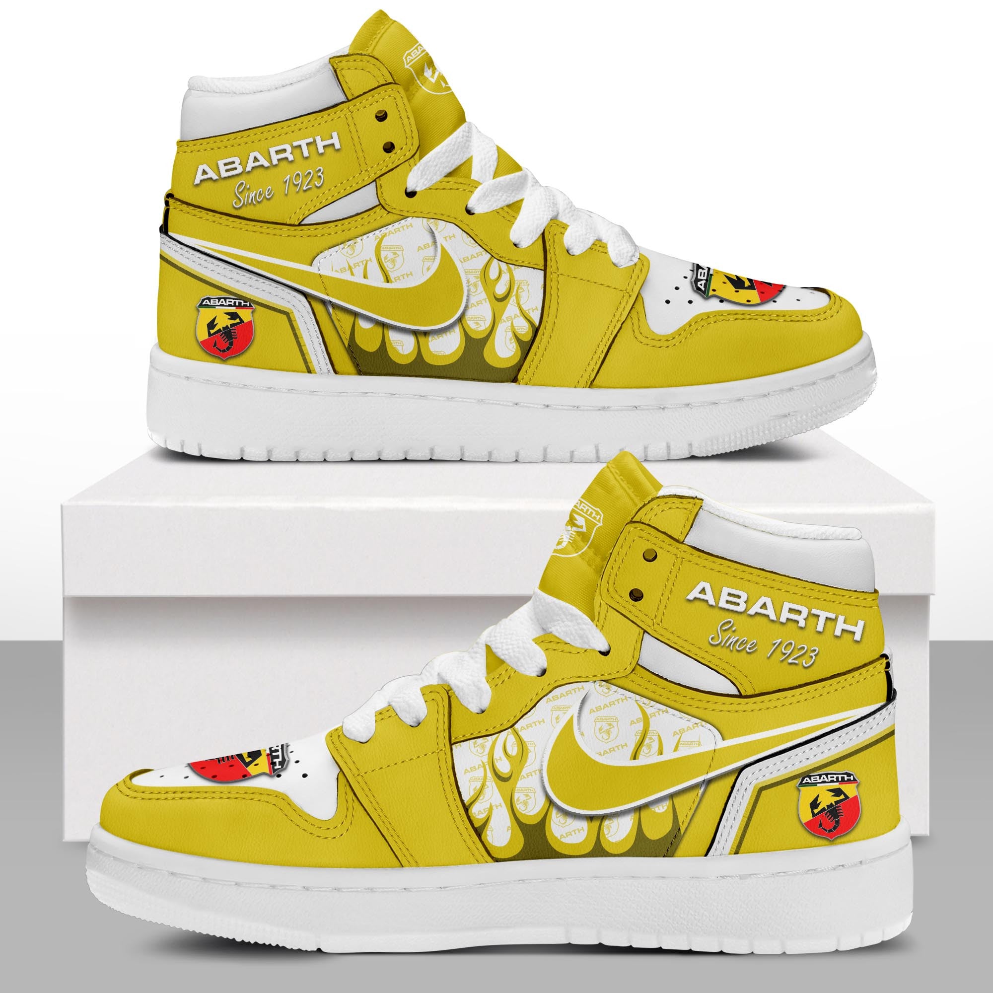 Ideafootwear Abarth AJ1 High Sneakers Shoes For Men And Women